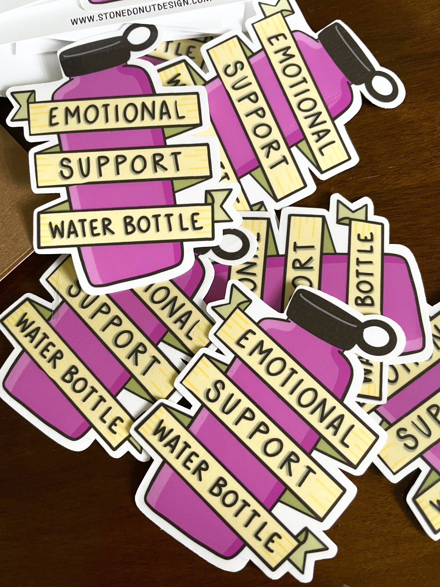 Emotional Support Water Bottle Vinyl Sticker