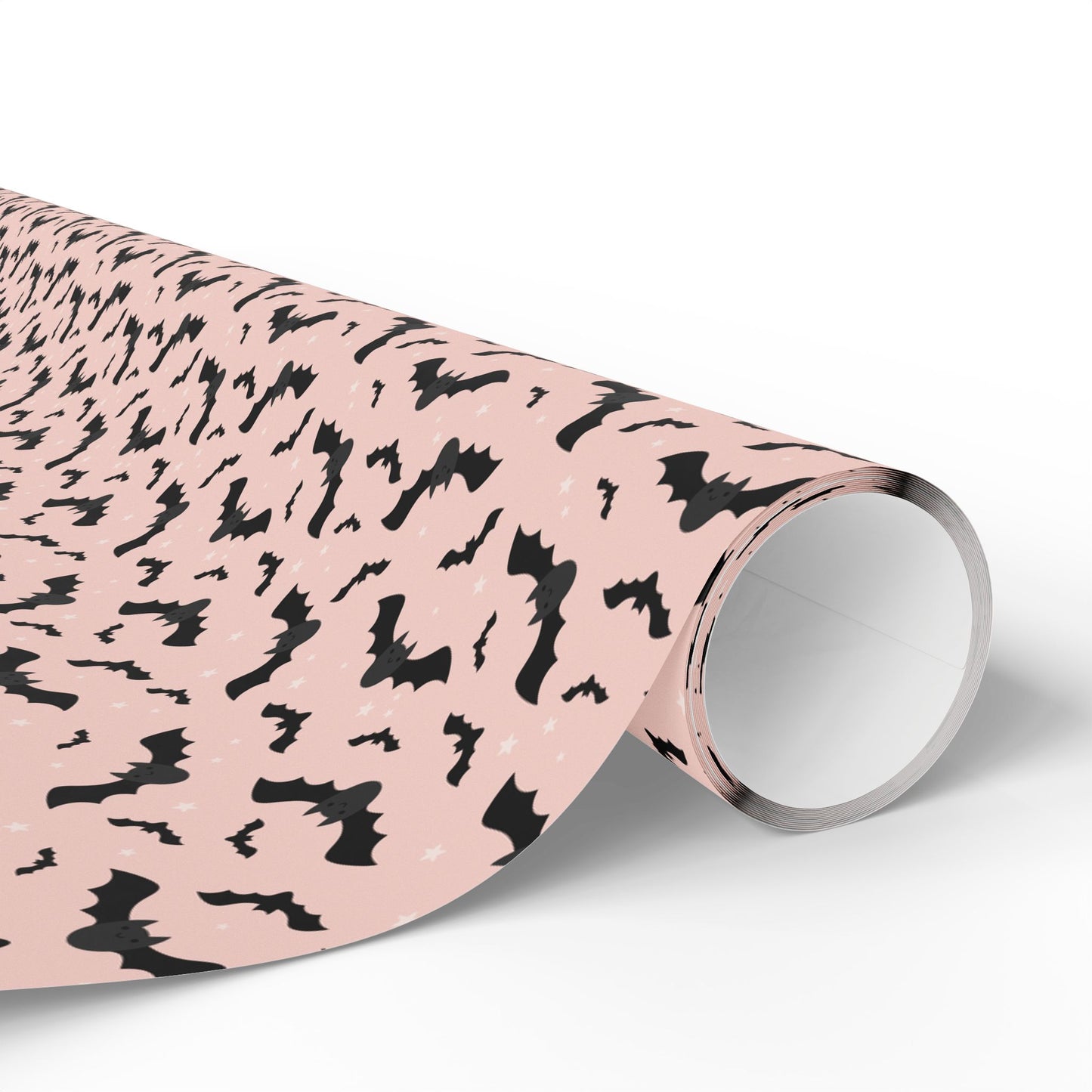 Wrapping Paper - Cute Bat with Pastel Pink Background - Halloween Spooky Gift Wrap