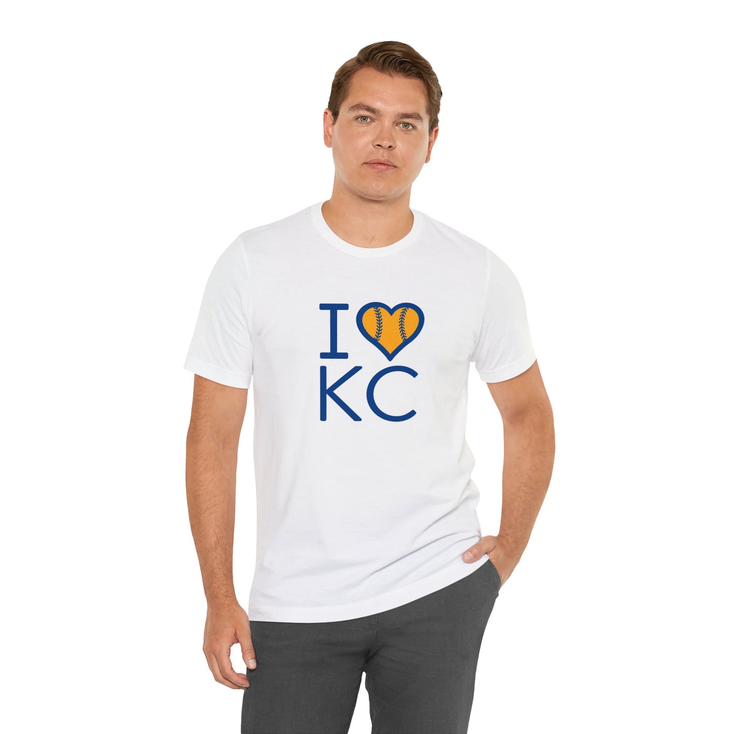 I Love Kansas City Baseball Unisex Jersey Short Sleeve Tee T-Shirt