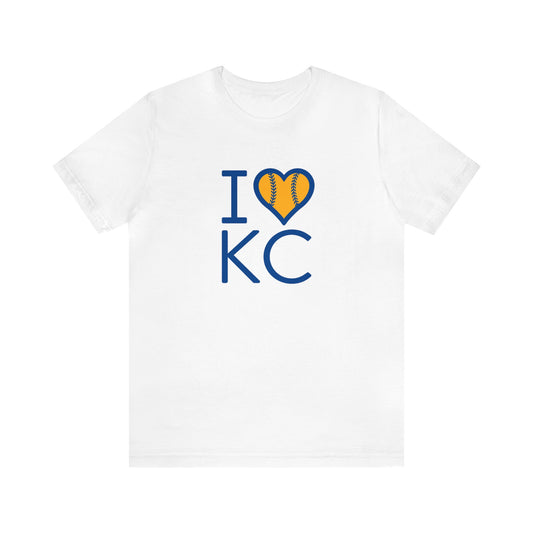 I Love Kansas City Baseball Unisex Jersey Short Sleeve Tee T-Shirt