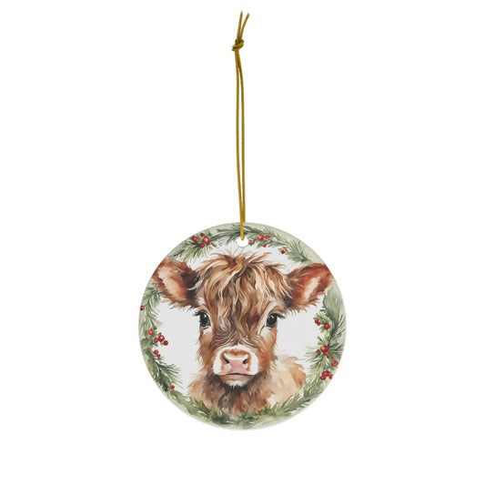 Cow Ceramic Ornament