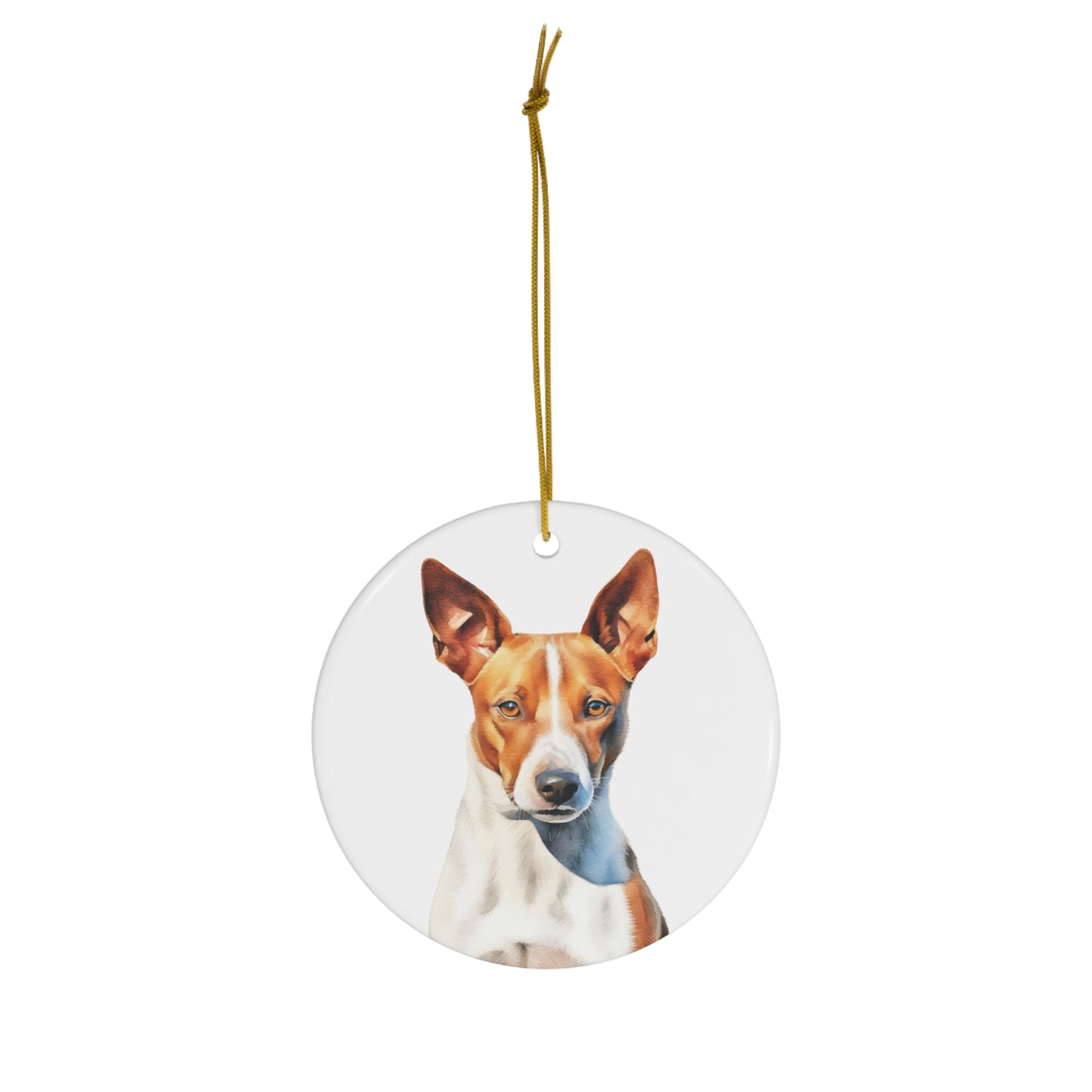 Basenji Ceramic Ornament