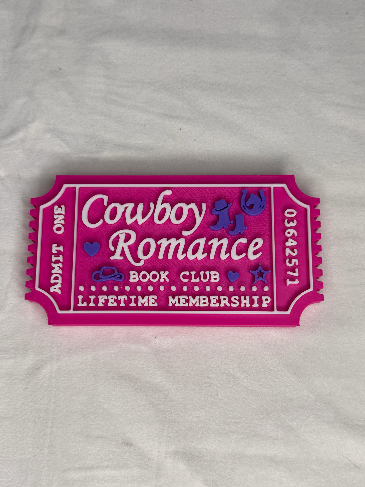 Cowboy Romance Ticket Decor