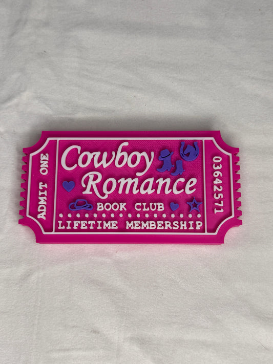 Cowboy Romance Ticket Decor