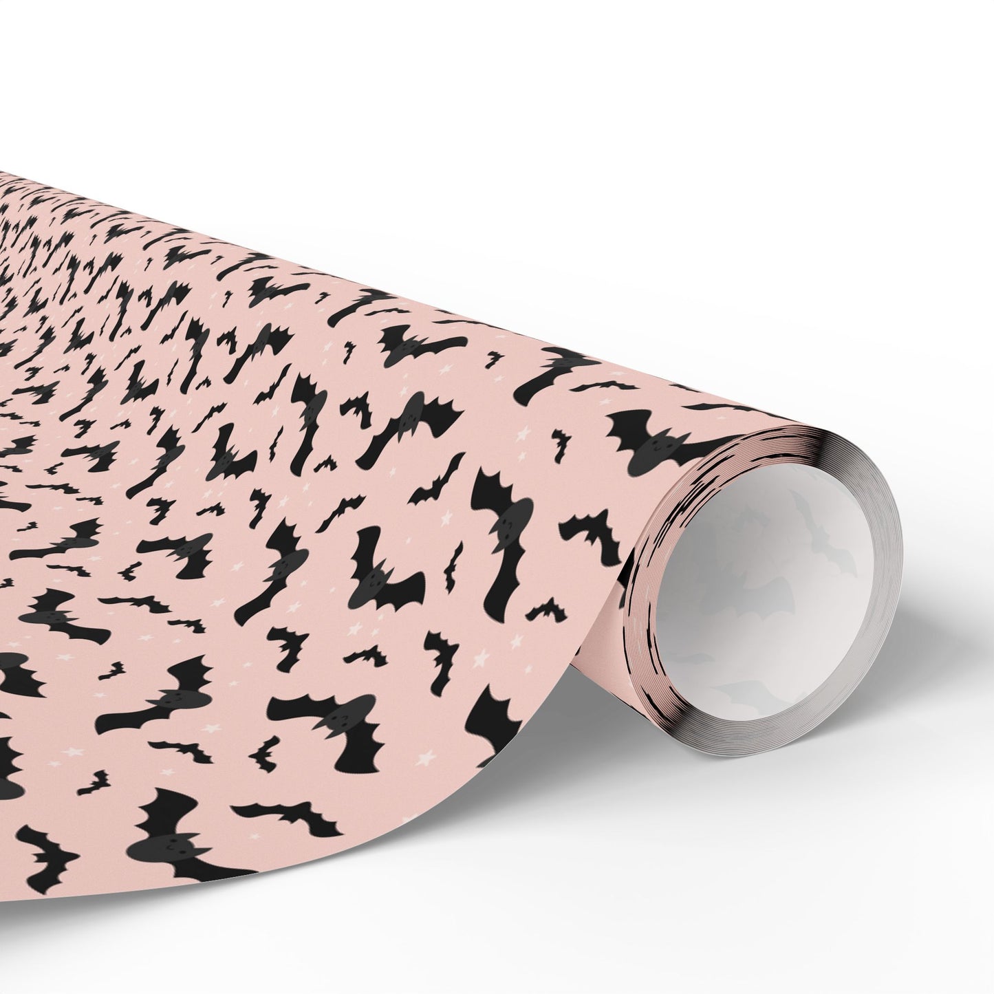 Wrapping Paper - Cute Bat with Pastel Pink Background - Halloween Spooky Gift Wrap