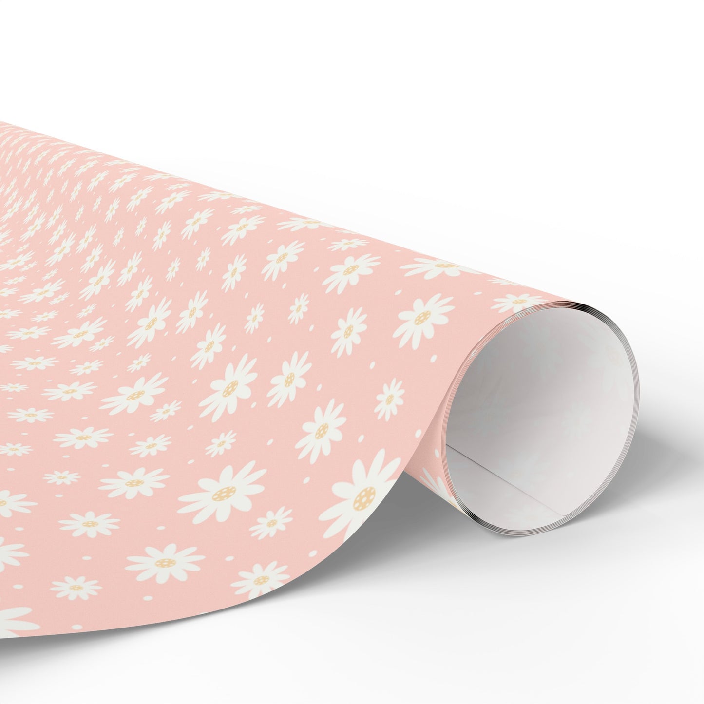 Pink Daisy Floral Wrapping Paper