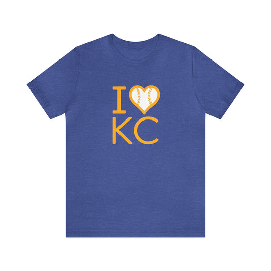I love Kansas City Baseball Unisex Jersey Short Sleeve Tee T-Shirt