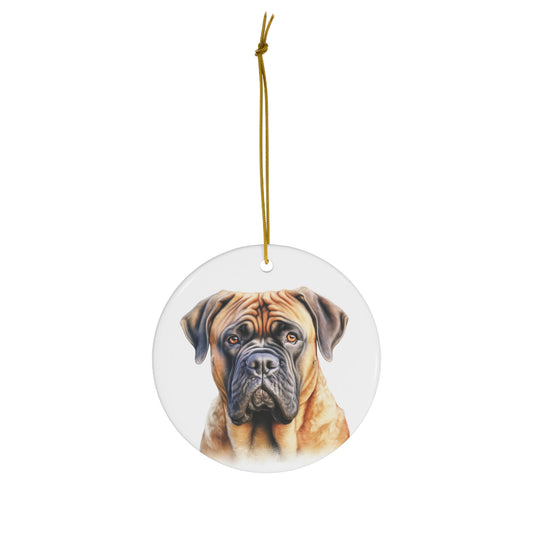 Bull Mastiff Ceramic Ornament Christmas Gift