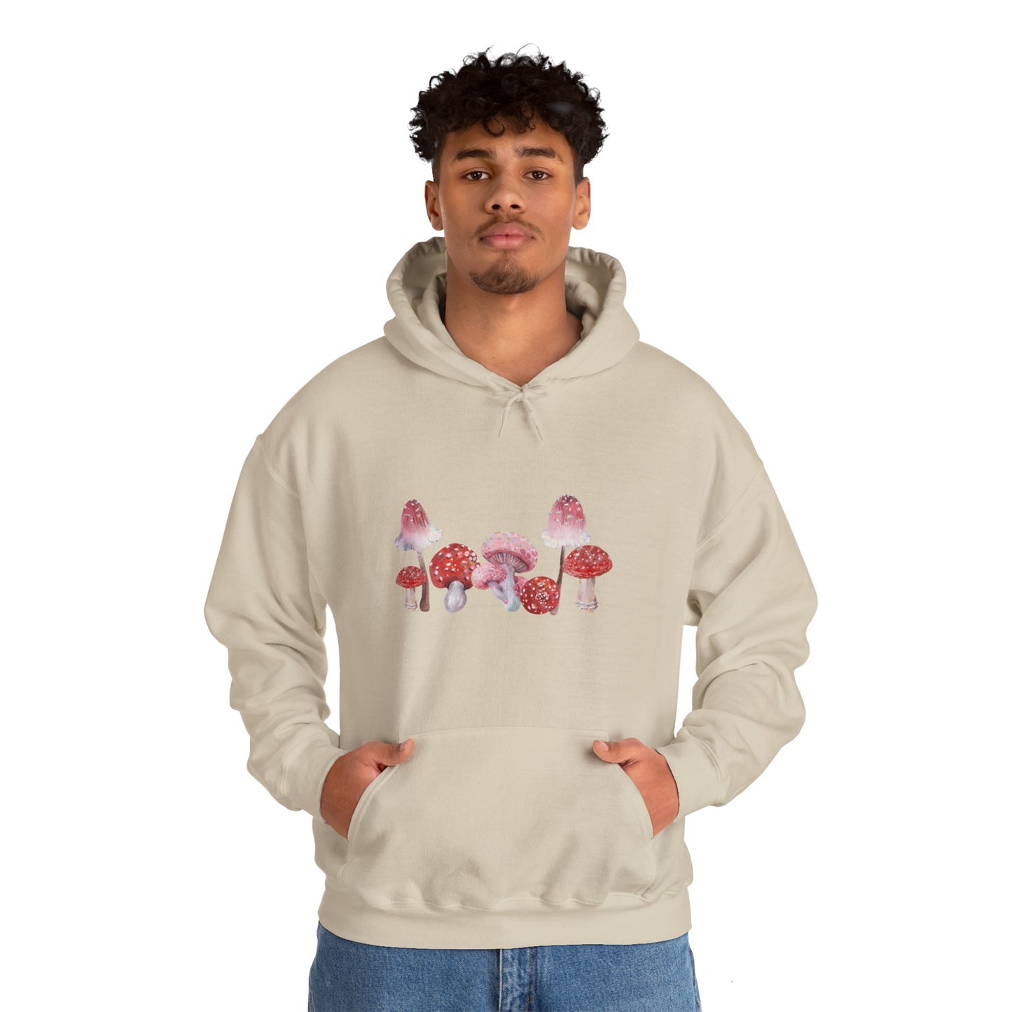 Unisex Watercolor Mushroom Heavy Blend Hooded Hoodie Sweatshirt