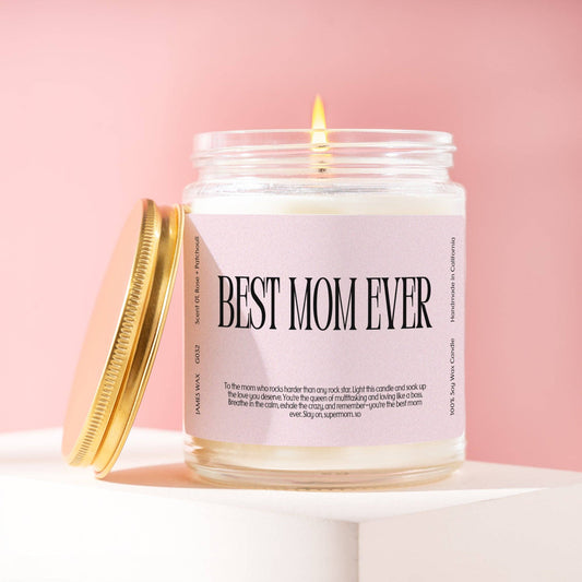 Mother’s Day Mom Best Mom Ever Candle Mother’s Day