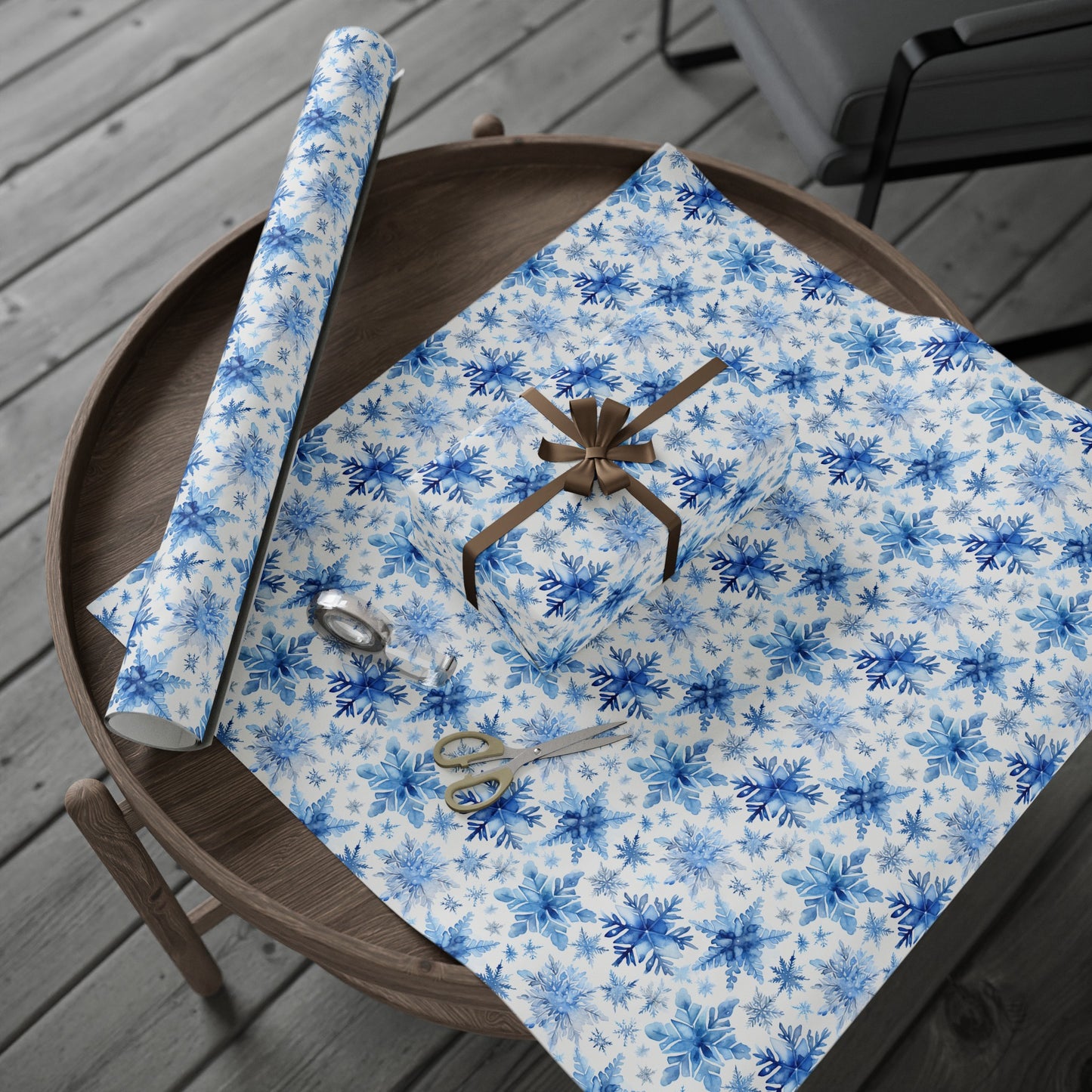 Christmas Gift Wrapping Paper Snowflake