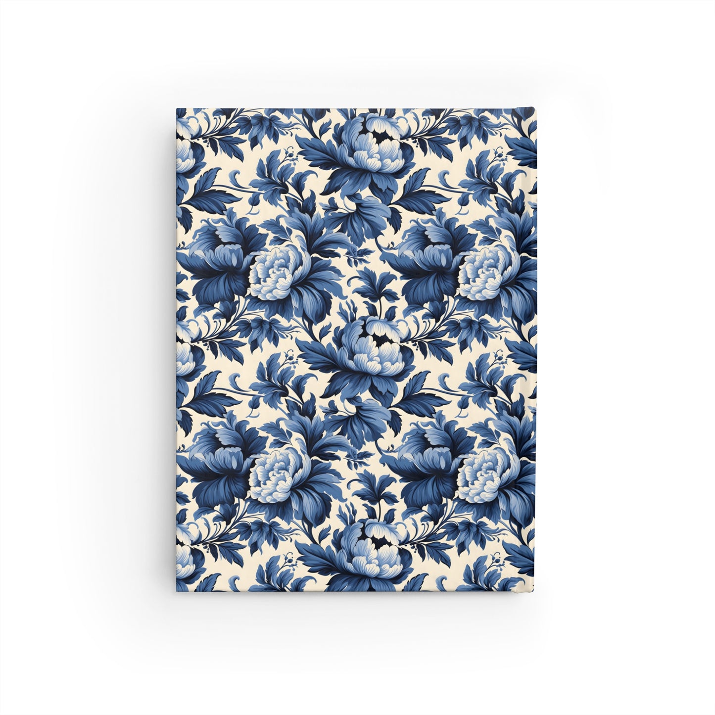 Blue Damask Notebook Unlined Journal