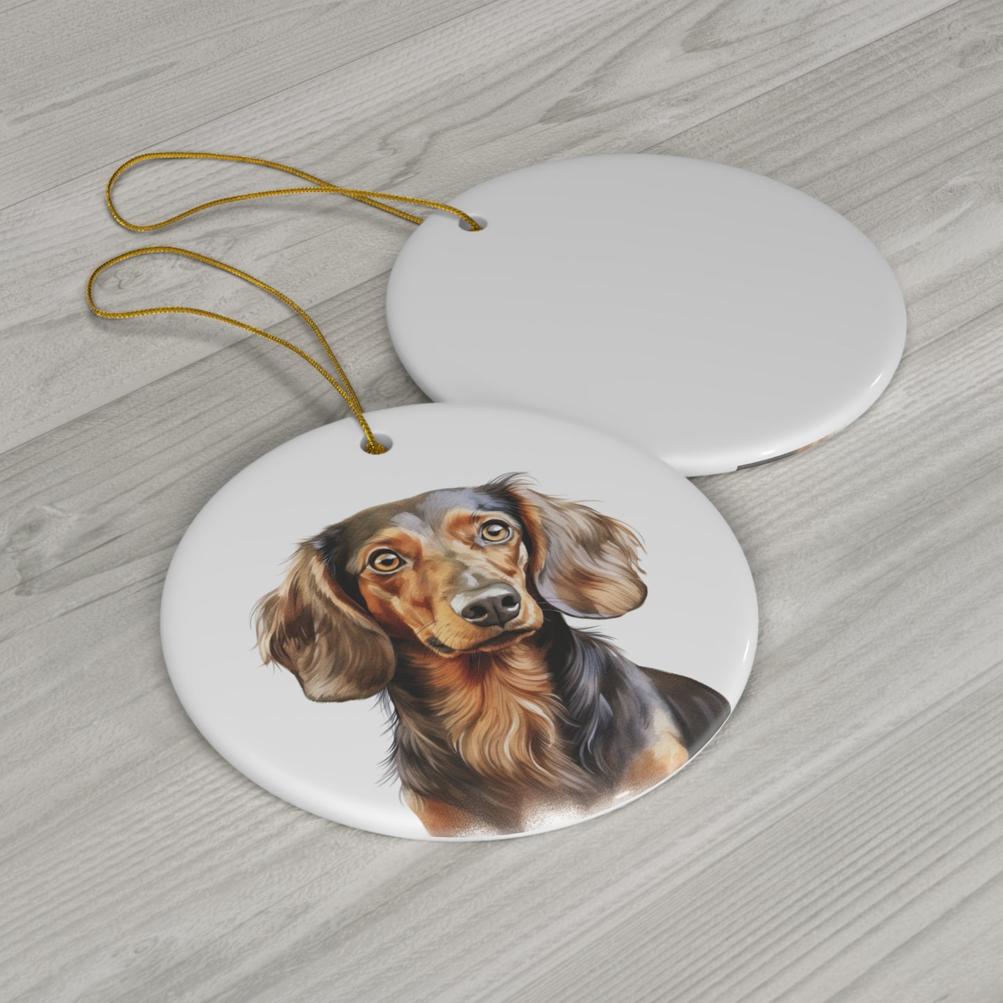 Dachshund Ceramic Ornament Christmas Gift