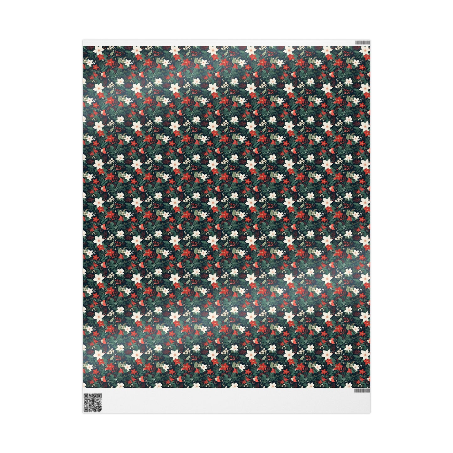 Christmas Flower Gift Wrapping Paper