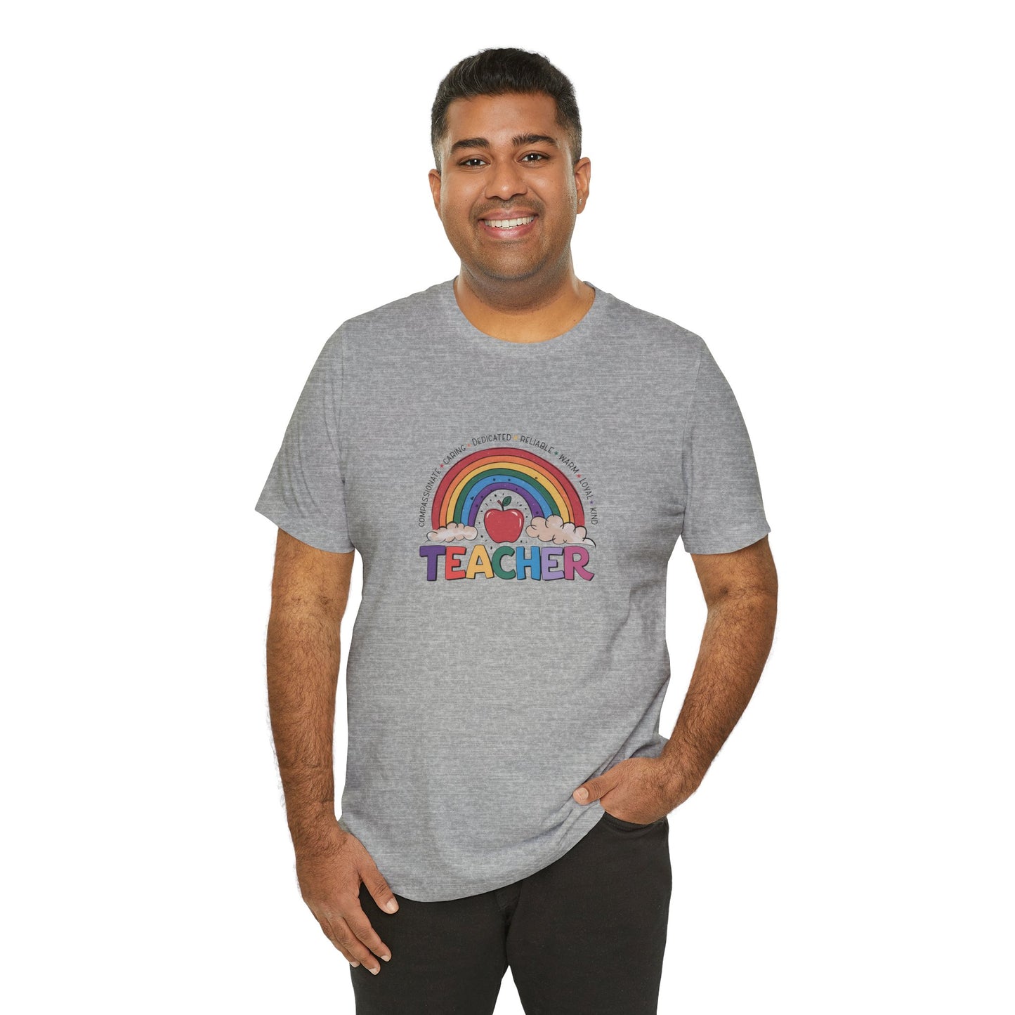 Teacher Rainbow Unisex Tee, Teacher Shirt, School Top, Teacher Tshirt, Teacher Gift