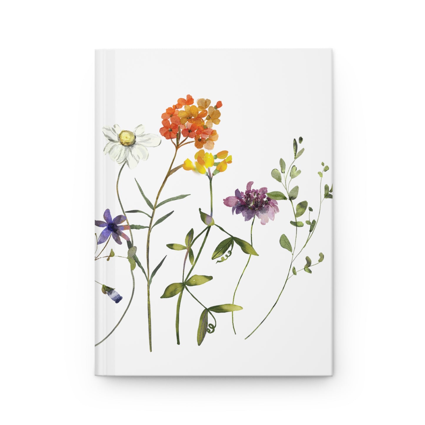 Floral Wildflower Hardcover Journal Matte Notebook