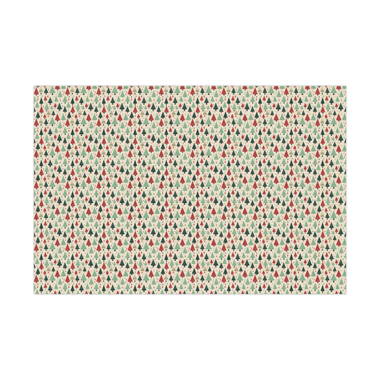 Holiday Gift Wrap Papers, Christmas Trees, Multi Color Wrapping Sheets, Festive Packaging Supplies, Xmas Gift Wrap Roll
