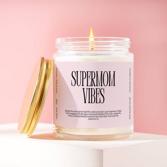 Mother's Day Moms Supermom Vibes Candle