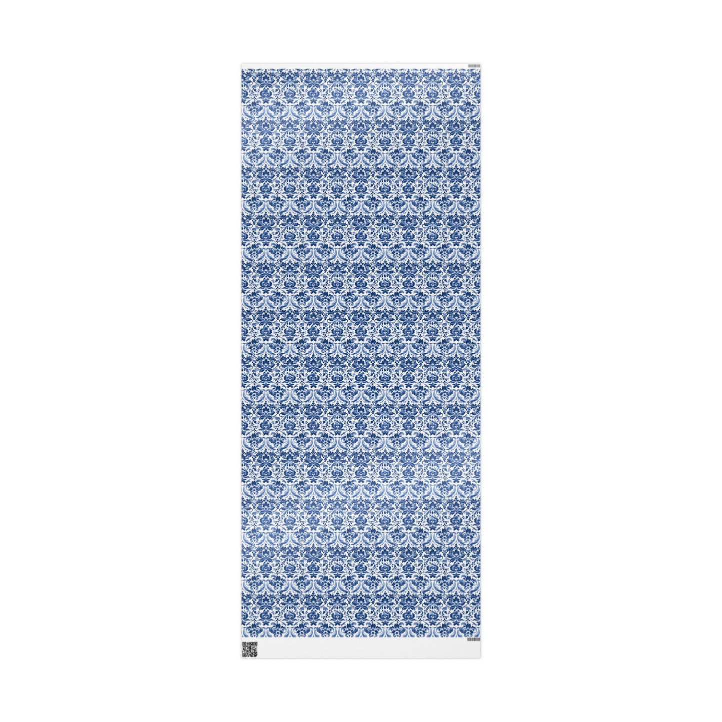 Blue Damask Wrapping Paper