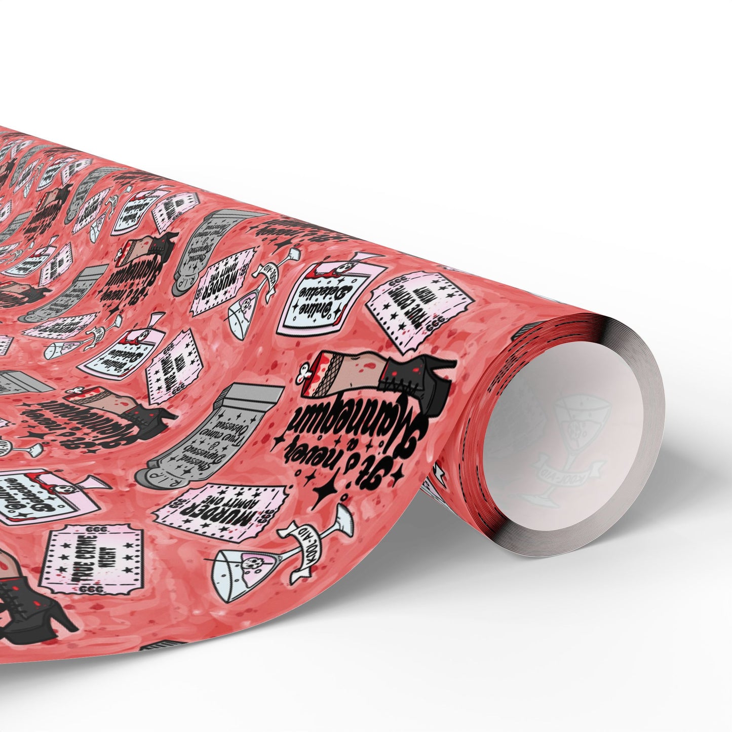 Wrapping Paper - Fun True Crime Hand Drawn Design