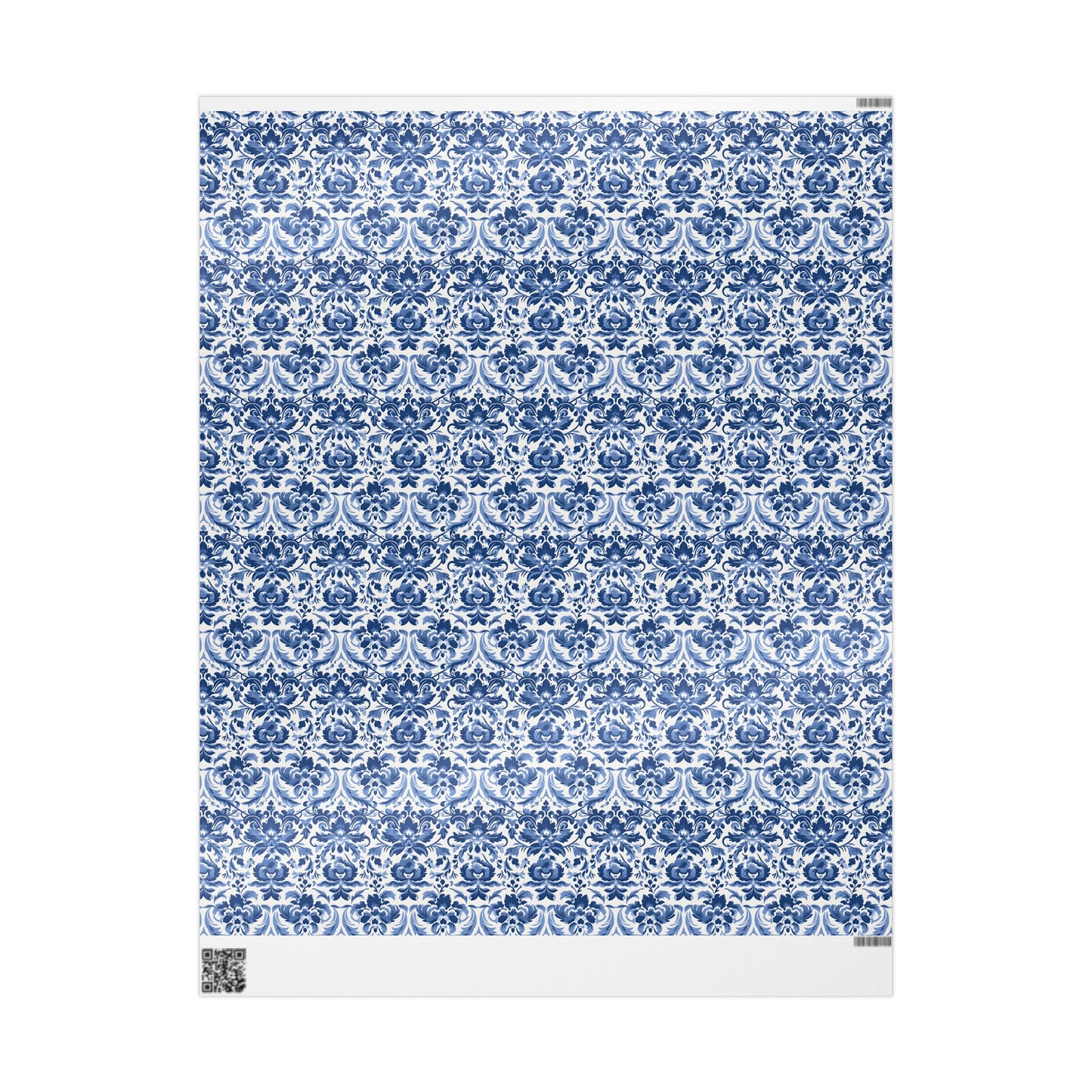 Blue Damask Wrapping Paper