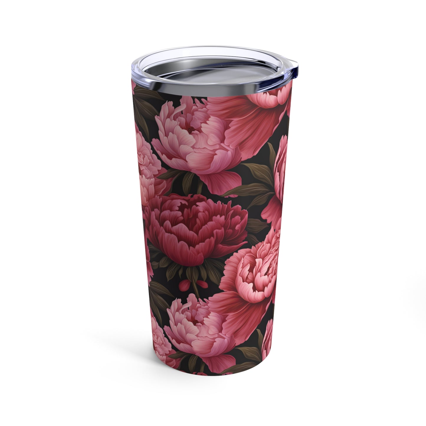 Pink Peony Tumbler 20oz Flower Tumbler Garden Theme