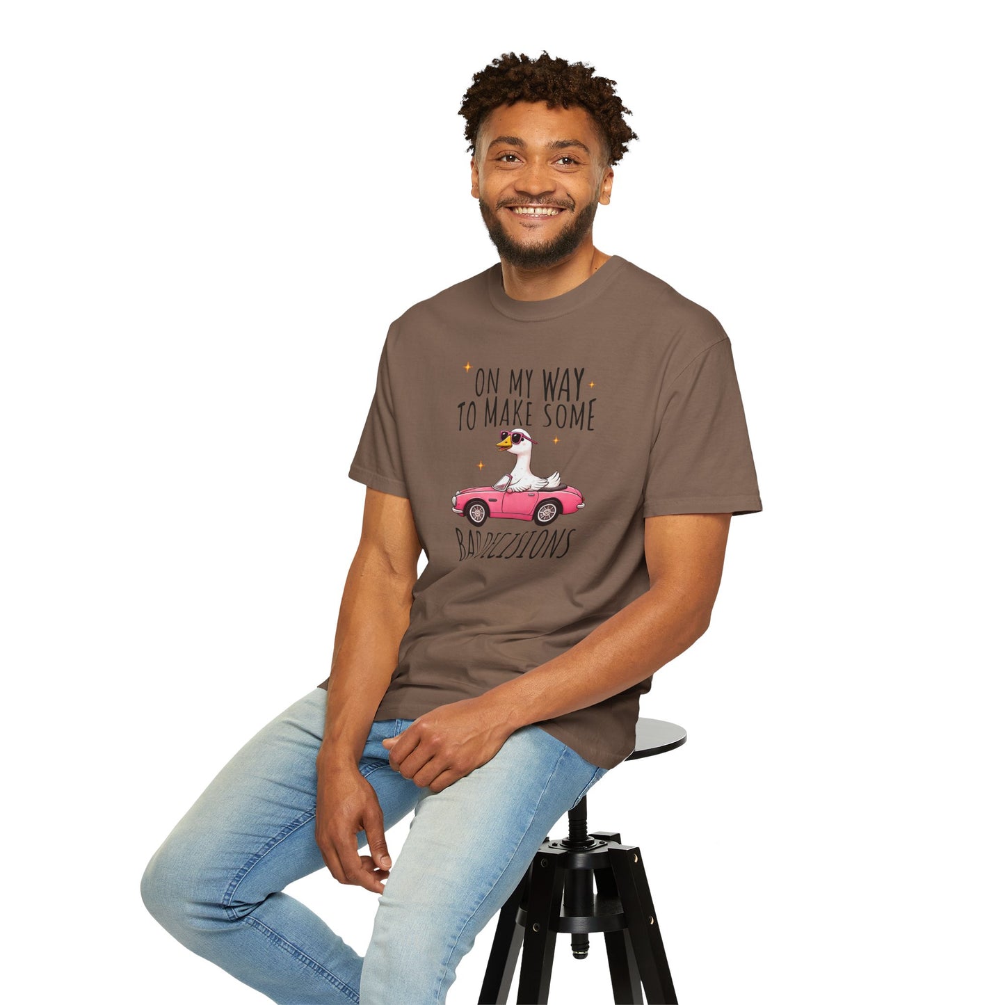 Fun Graphic T-Shirt, "On My Way to Make Some Bad Decisions", Casual Wear, Gift for Friends, Humor Tee, Weekend Vibes
