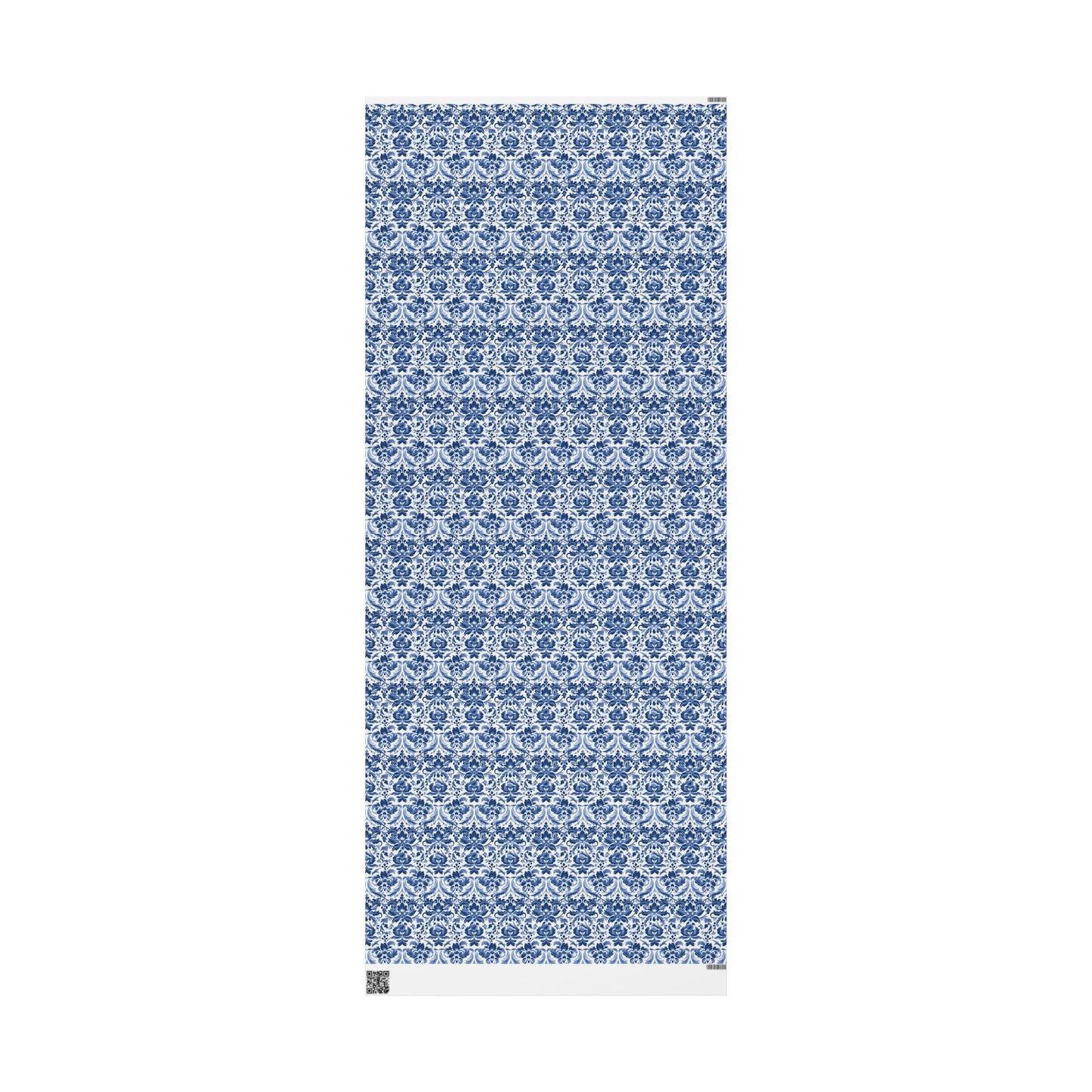 Blue Damask Wrapping Paper