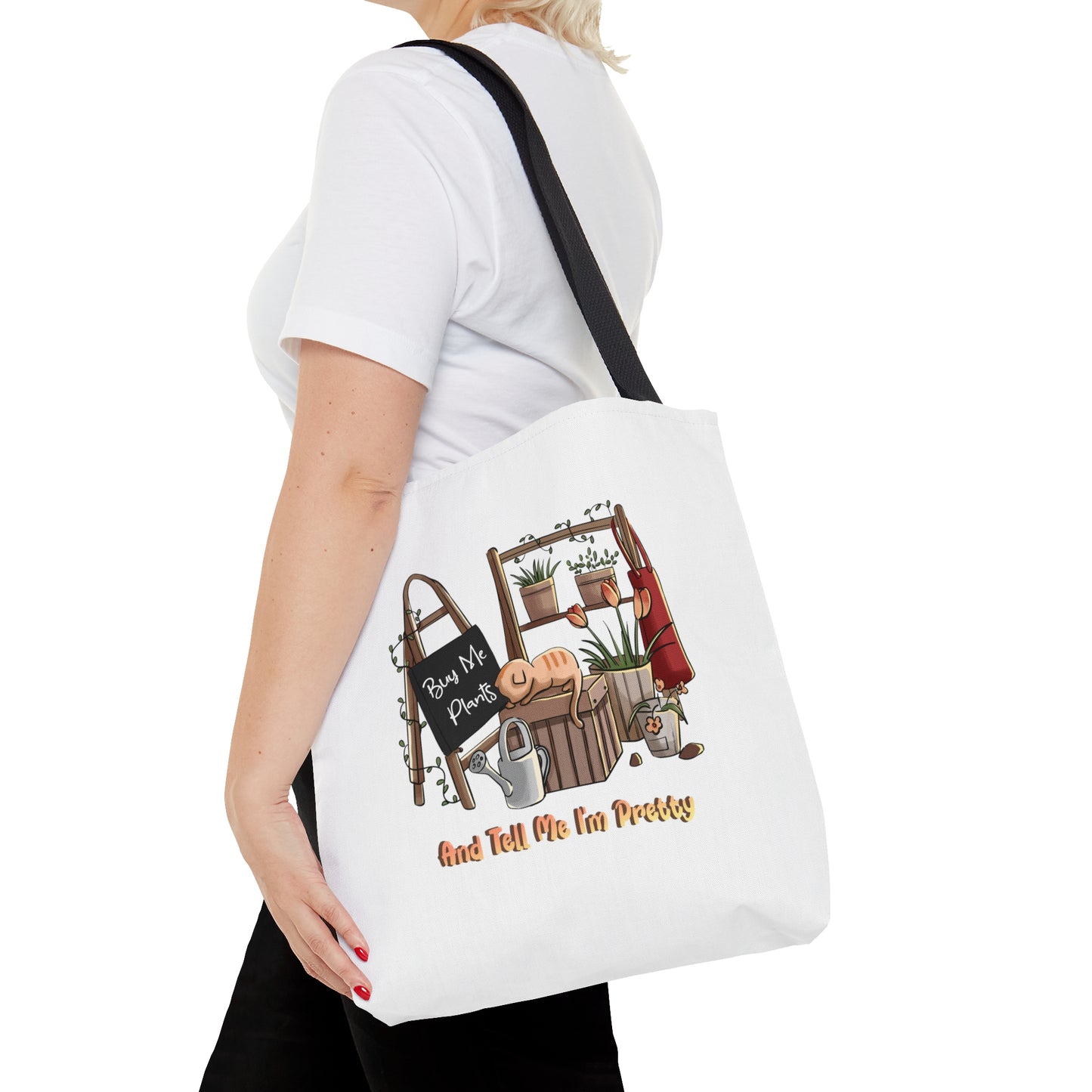 Buy Me Plants and Call Me Pretty Tote Bag Shopping Bag Reusable Tote Gardener Gift