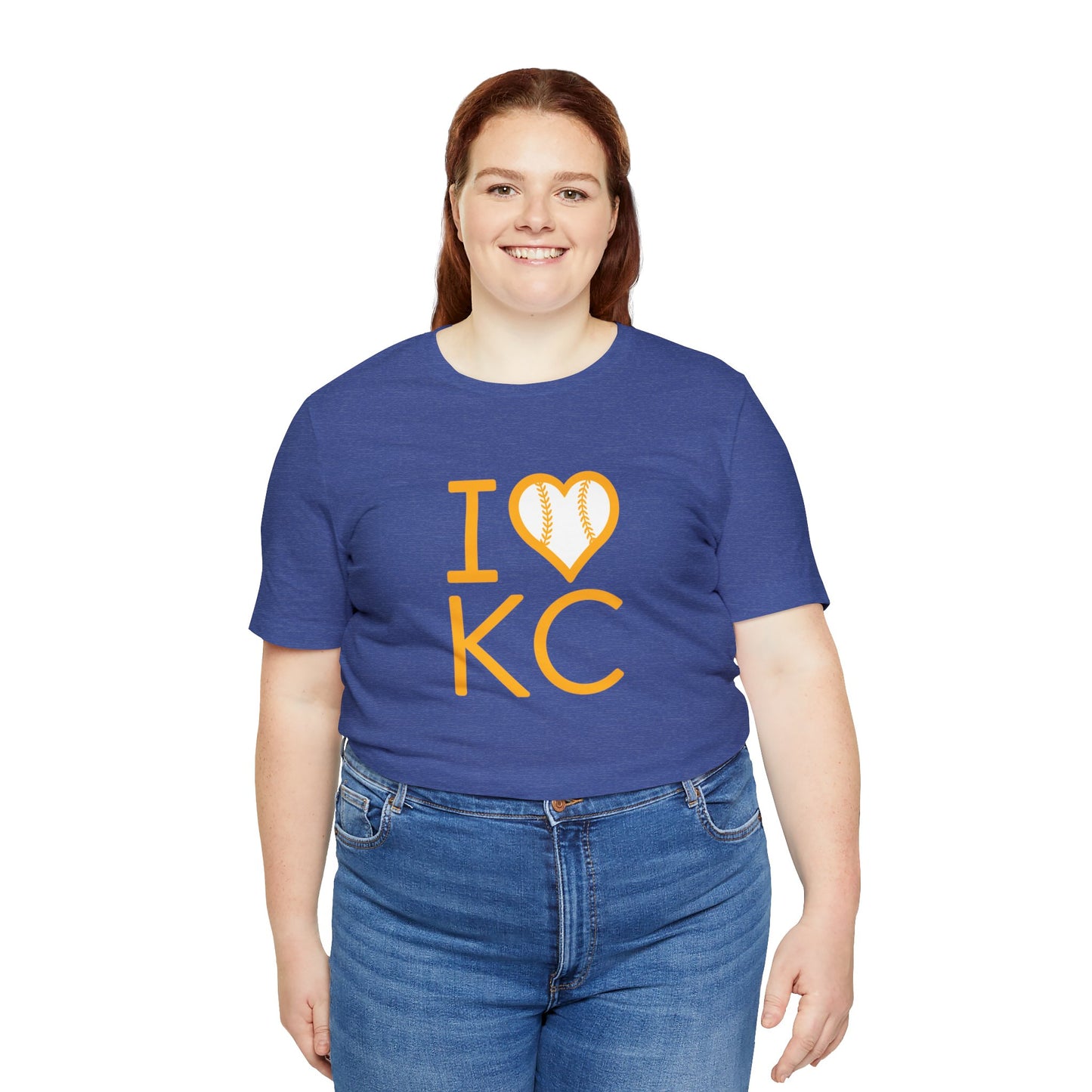 I love Kansas City Baseball Unisex Jersey Short Sleeve Tee T-Shirt