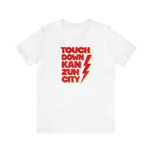 Touchdown Kan Zuh City Unisex Jersey Short Sleeve Tee T-Shirt