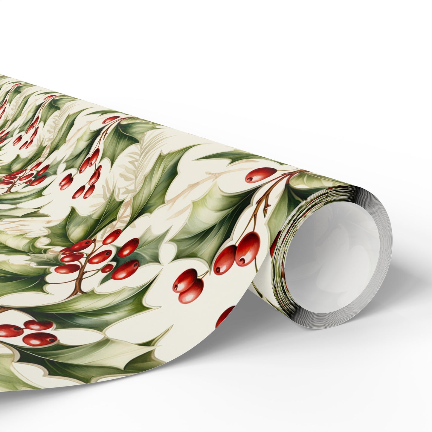 Christmas Gift Wrapping Paper Holly Holiday Wrapping Paper Christmas Gift Wrapping Paper Christmas Holly Paper