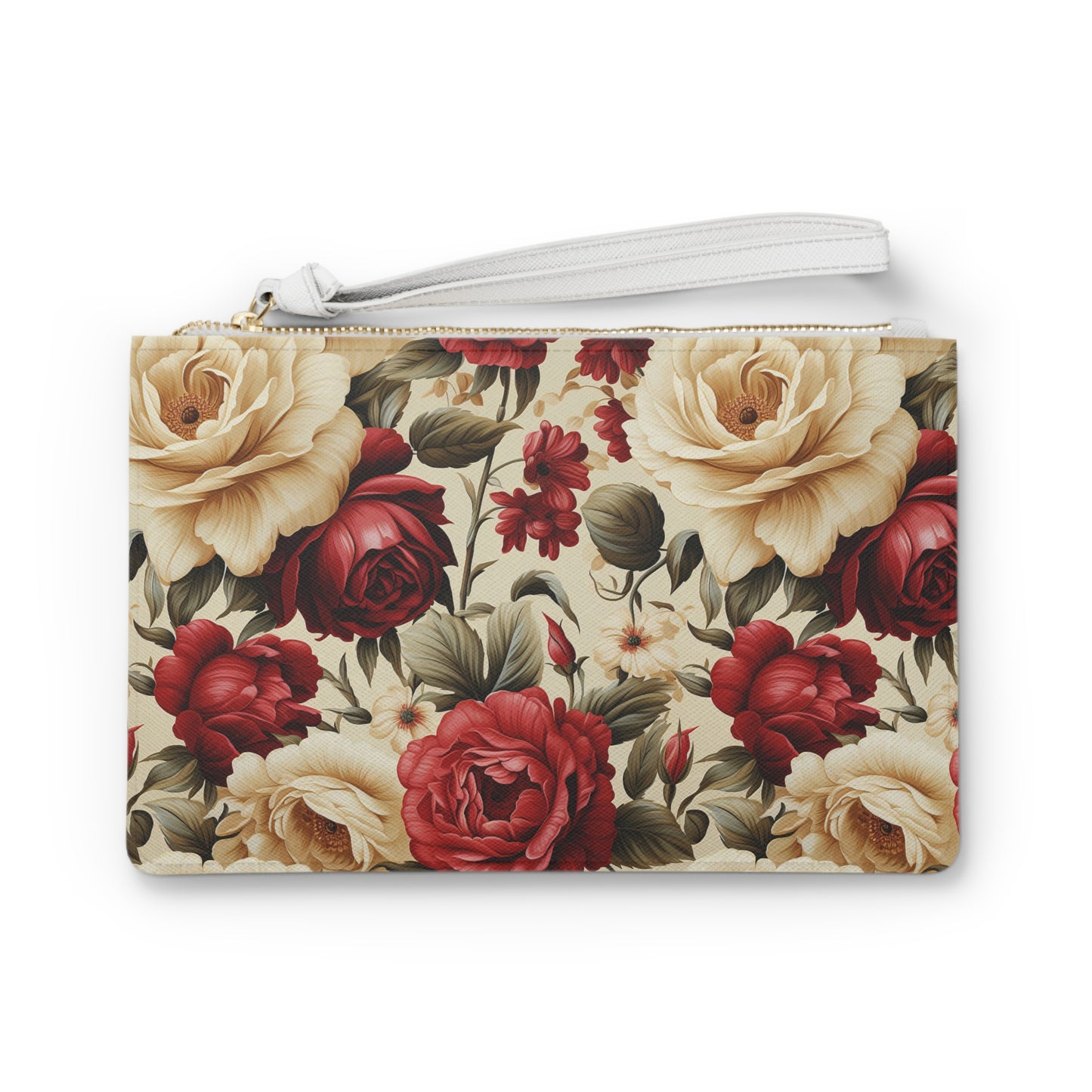 Vintage Style Rose Clutch Bag