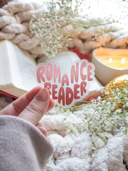 Romance Reader Heart Waterproof Vinyl Sticker