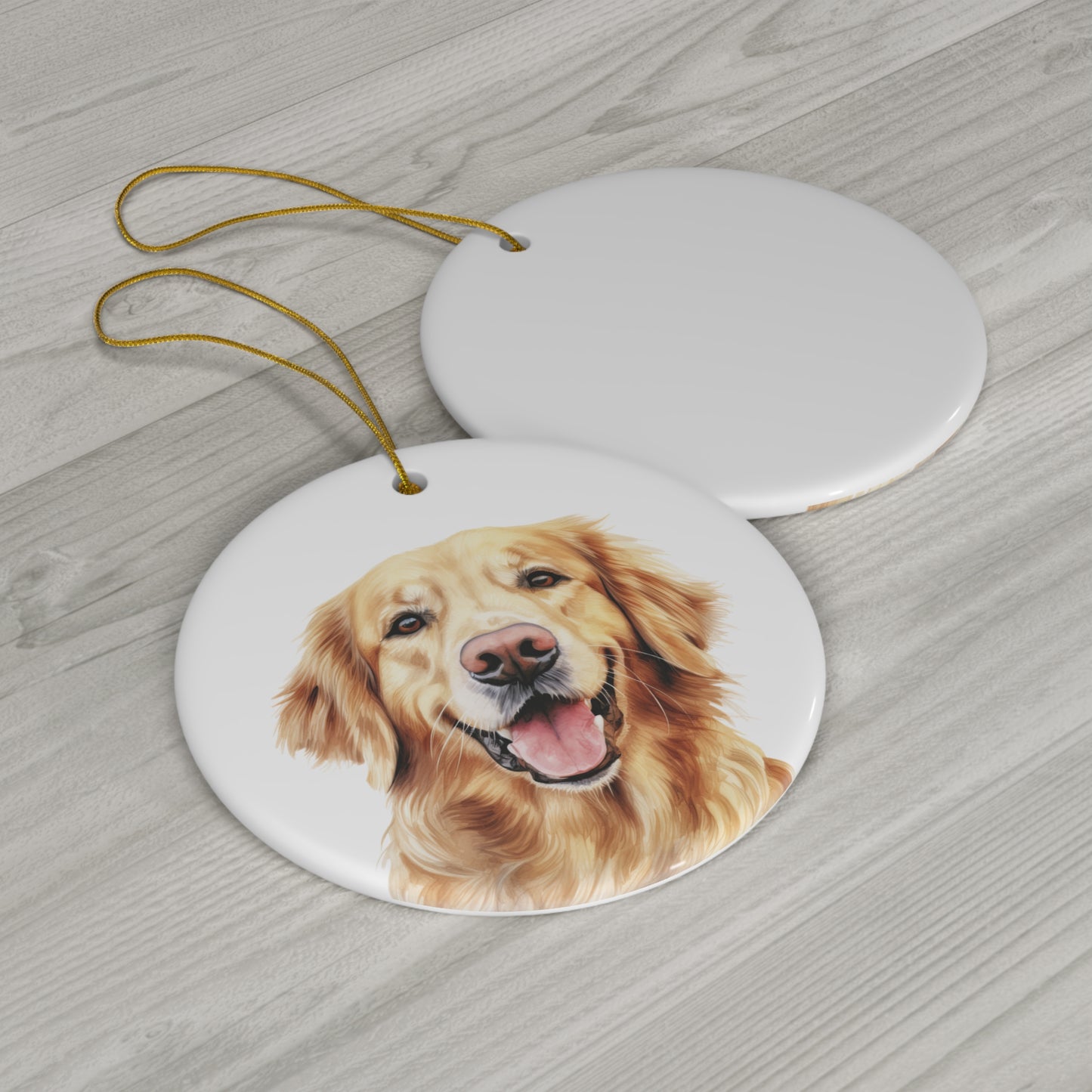 Golden Retriever Ceramic Ornament