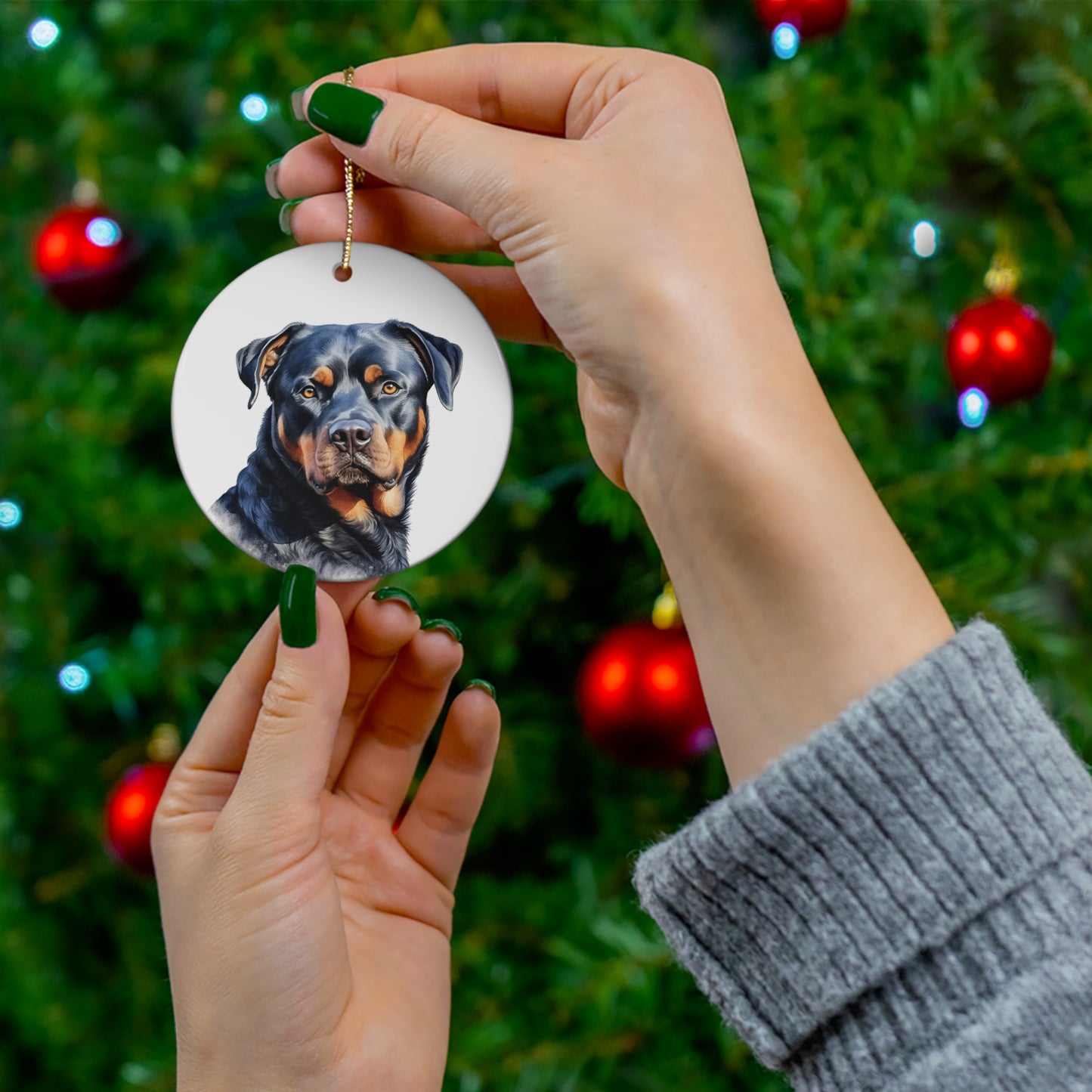 Rottweiler Ceramic Ornament