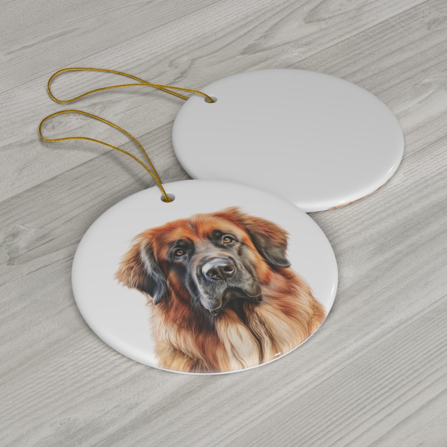 Leonberger Ceramic Ornament