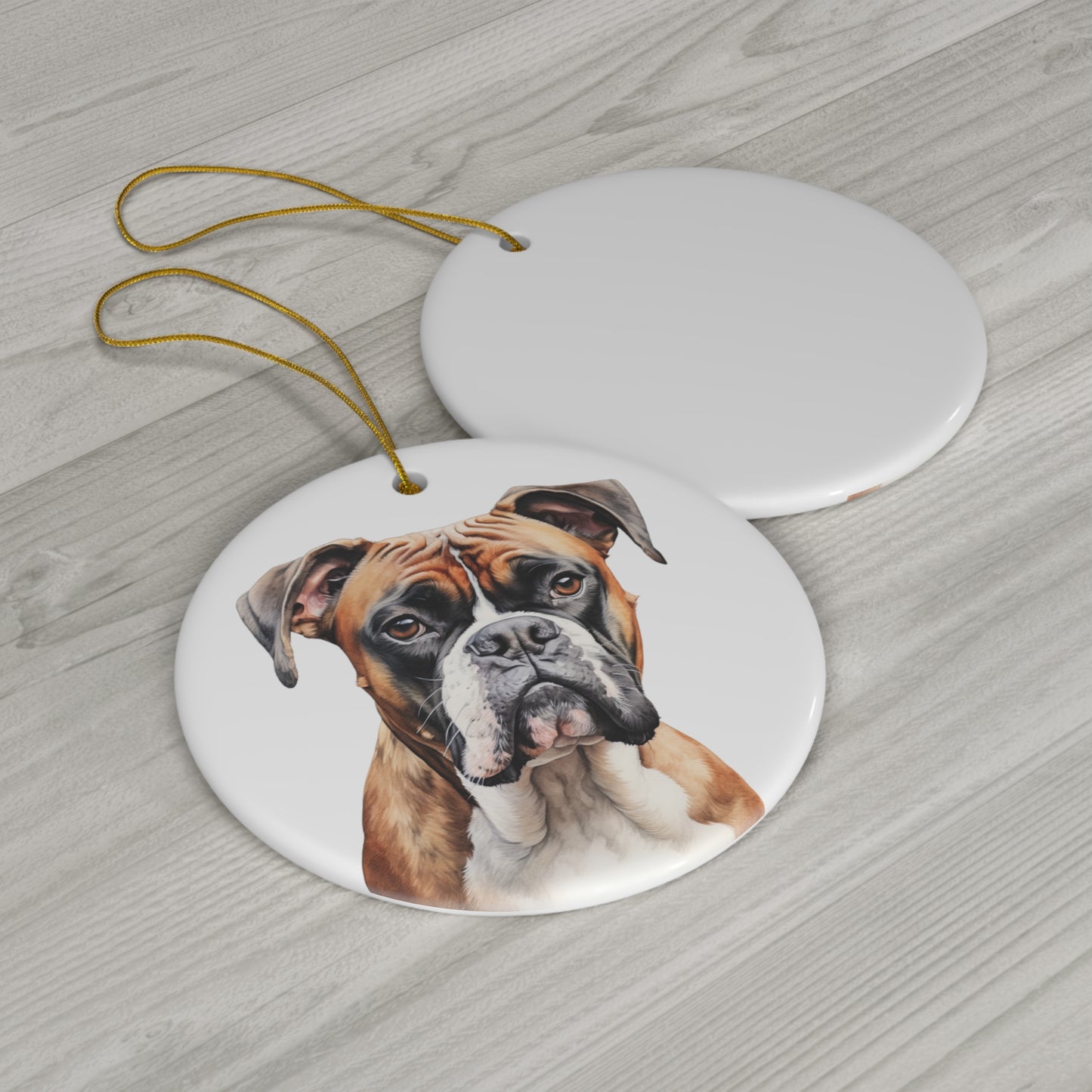 Boxer Ceramic Ornament Christmas Gift