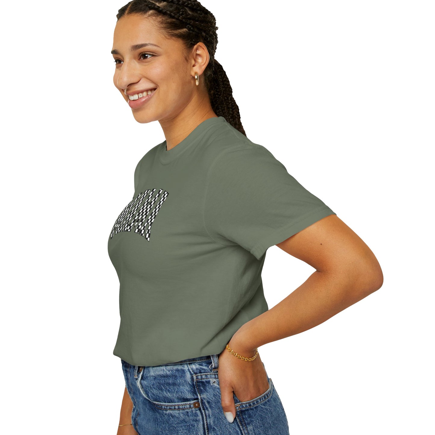 Checkered Mama Unisex T-shirt, Mother's Day Gift, Mom Life Shirt, Family Plaid Tee, Birthday Present for Mom, Gender-Neutral Shirt