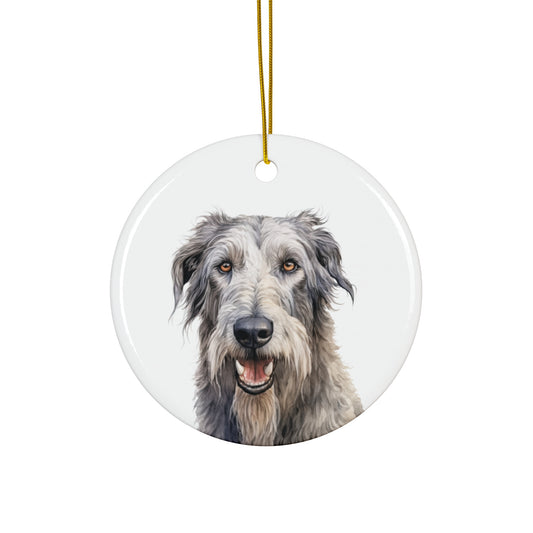 Irish Wolfhound Ceramic Ornament