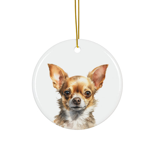 Chihuahua Ceramic Ornament Christmas Gift