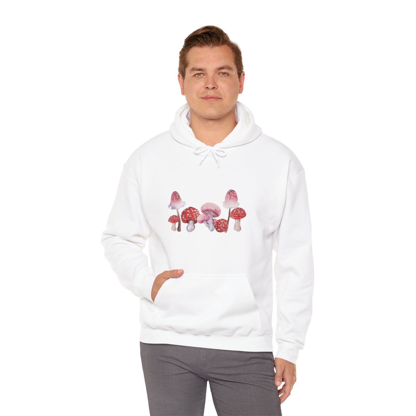 Unisex Watercolor Mushroom Heavy Blend Hooded Hoodie Sweatshirt