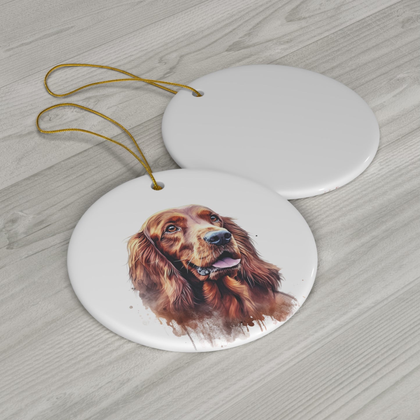 Irish Setter Ceramic Ornament