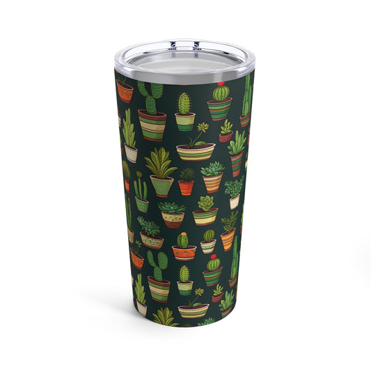 Cottagecore Potted Succulents Tumbler 20oz Succulent Tumbler