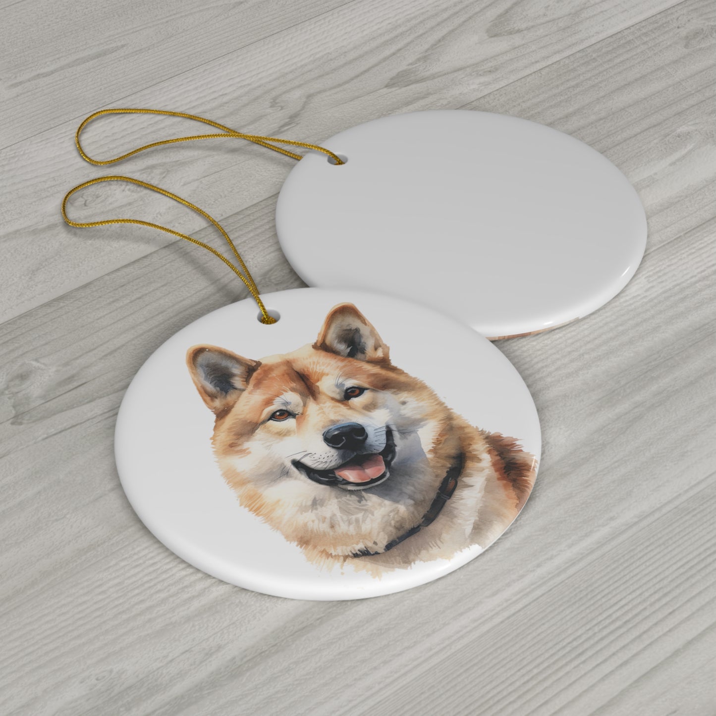 Akita Ceramic Ornament Christmas Gift