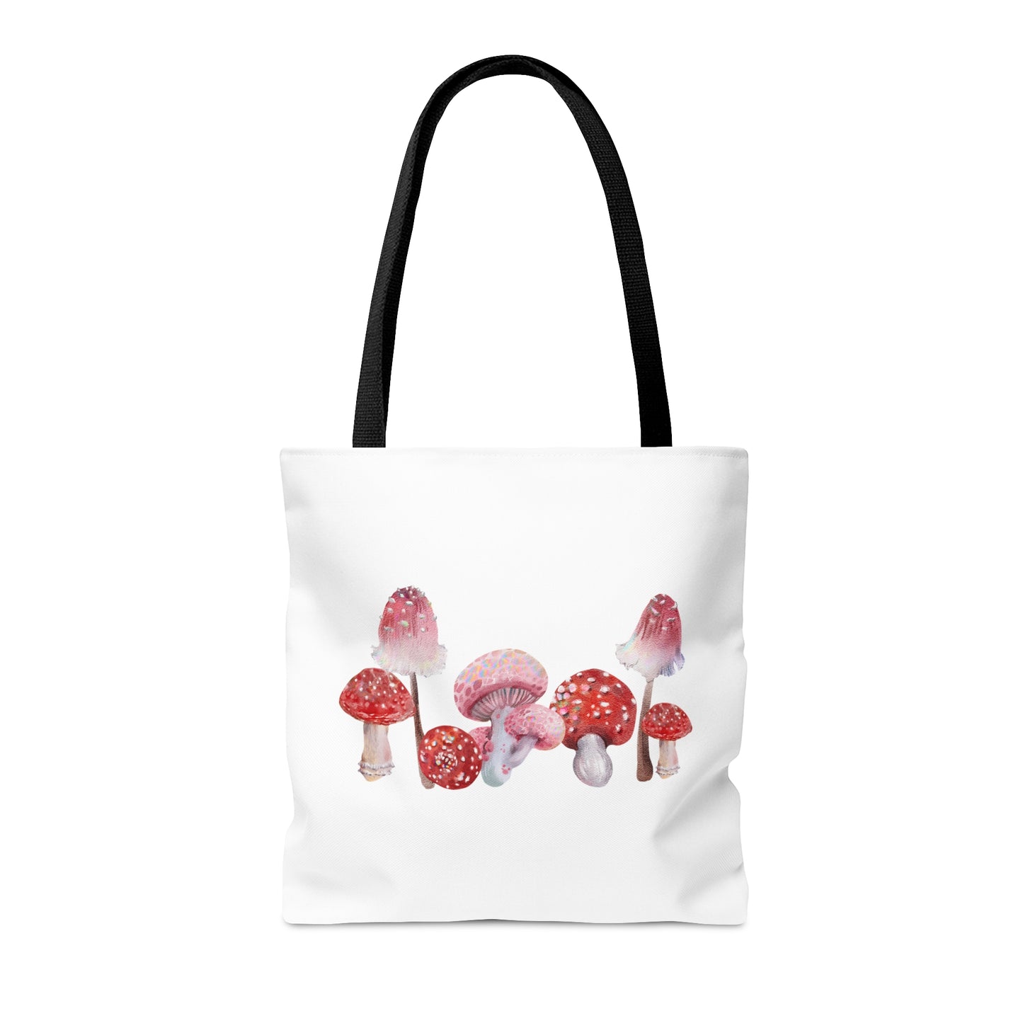 Red Watercolor Mushroom Tote Bag