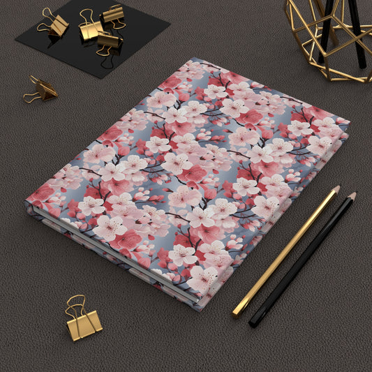 Cute Sakura Cherry Blossom Hardcover Journal
