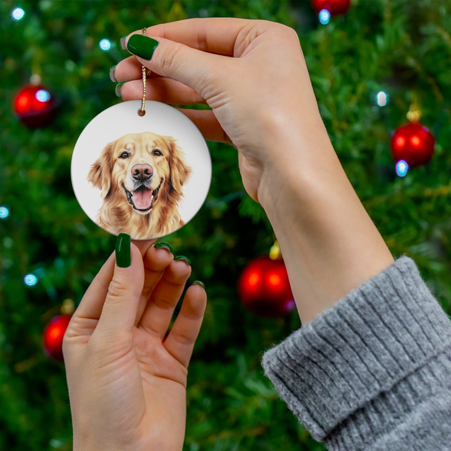 Golden Retriever Ceramic Ornament