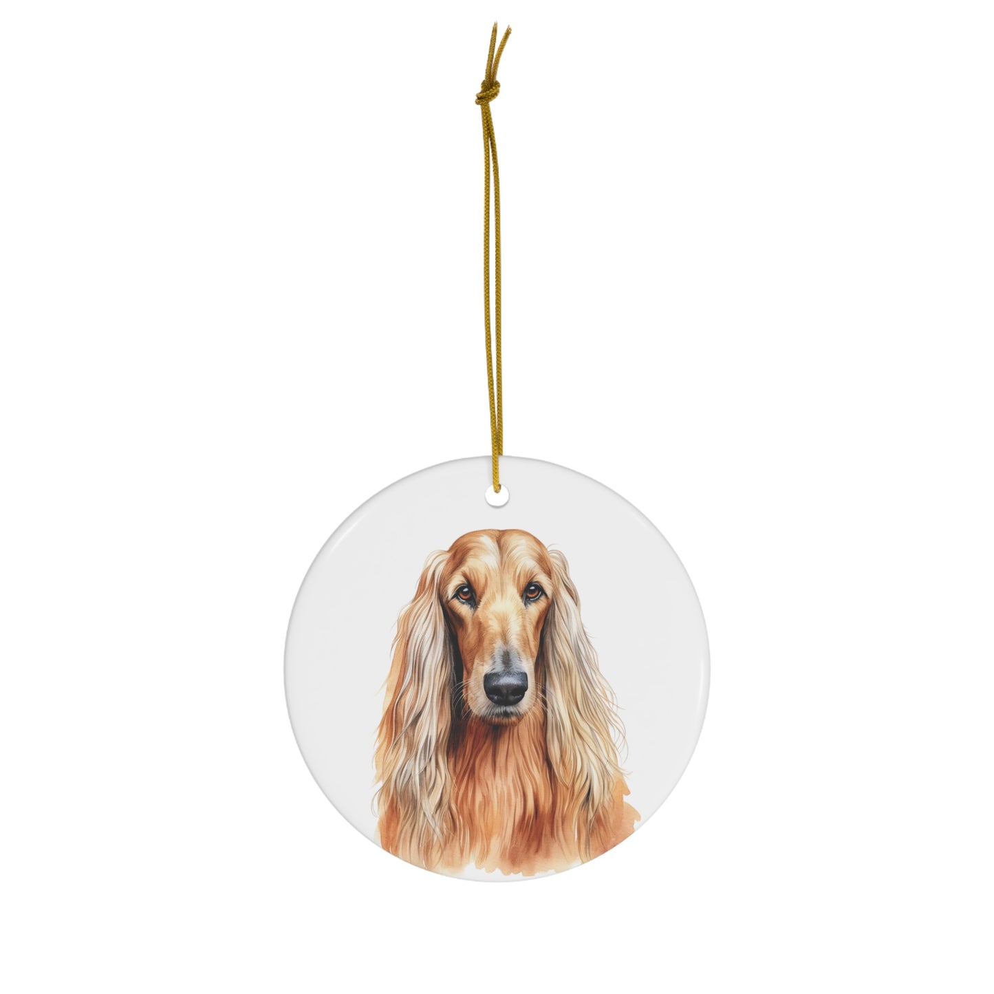 Afghan Hound Ceramic Ornament Christmas Gift