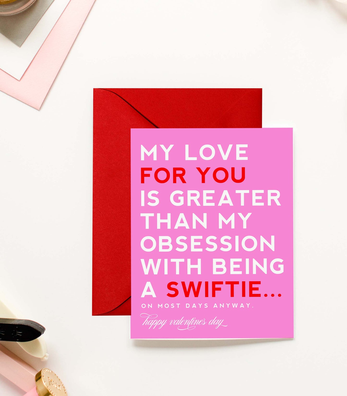 Love Greater than a Swiftie - Funny Valentine's Day Greeting Card